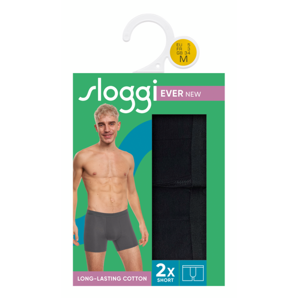 Sloggi Men Evernew H Short με πόδι C2P Box 10206781 - μαύρο