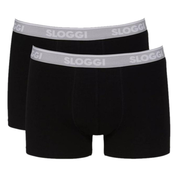 Sloggi Boxer με μακρύ πόδι 2pack GO ABC 10201634 - μαύρο