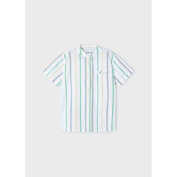 Mayoral T-shirt s/s striped collar 24-03115 - Chlorophyl