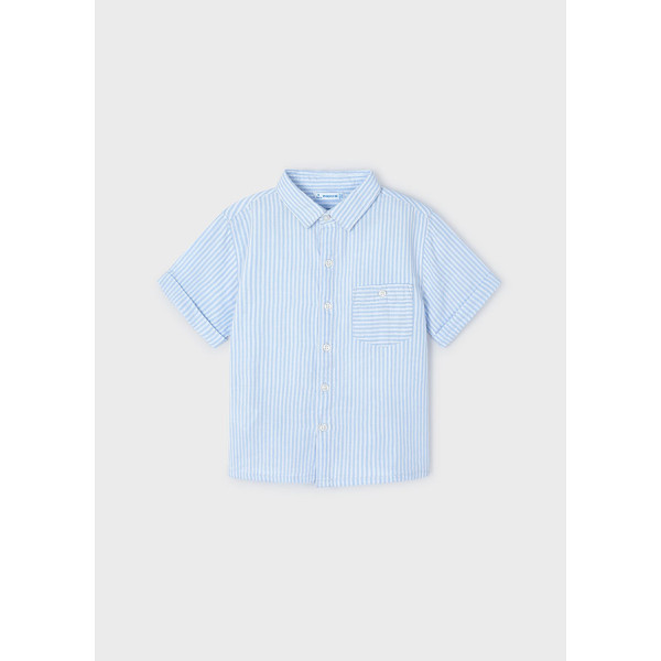 Mayoral S/s buttondown shirt 24-03117 - Powder blu