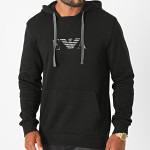 Emporio Armani Hooded Sweater LS 1117530A571 - black