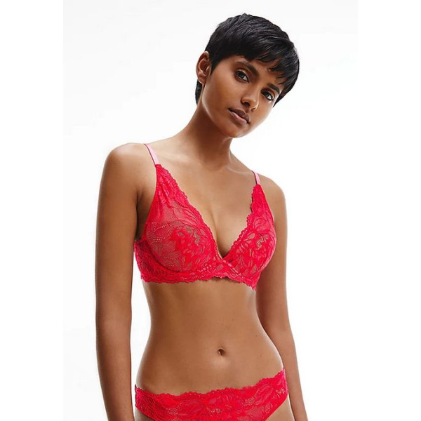 Calvin klein Σουτιέν Light Lined Plunge 000QF6396E - rustic red
