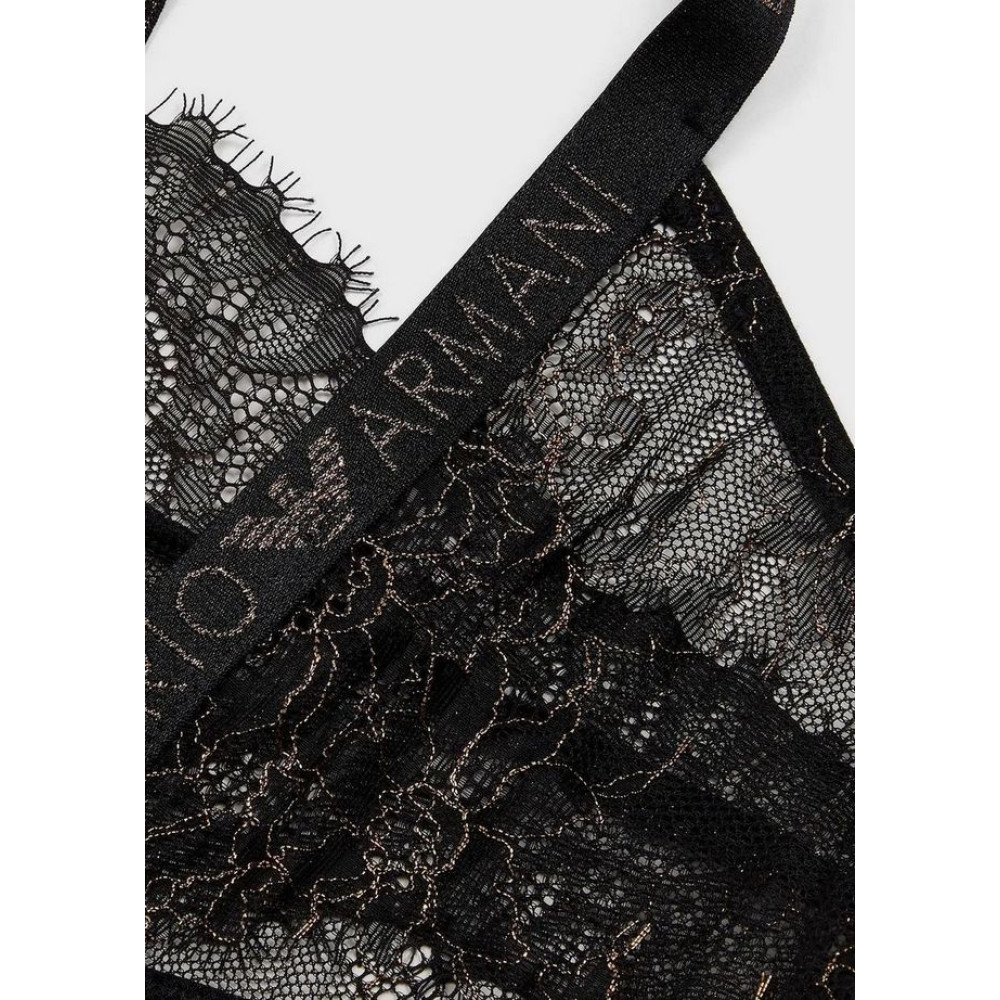 Emporio Armani T-String Lace 1642822F207 - black