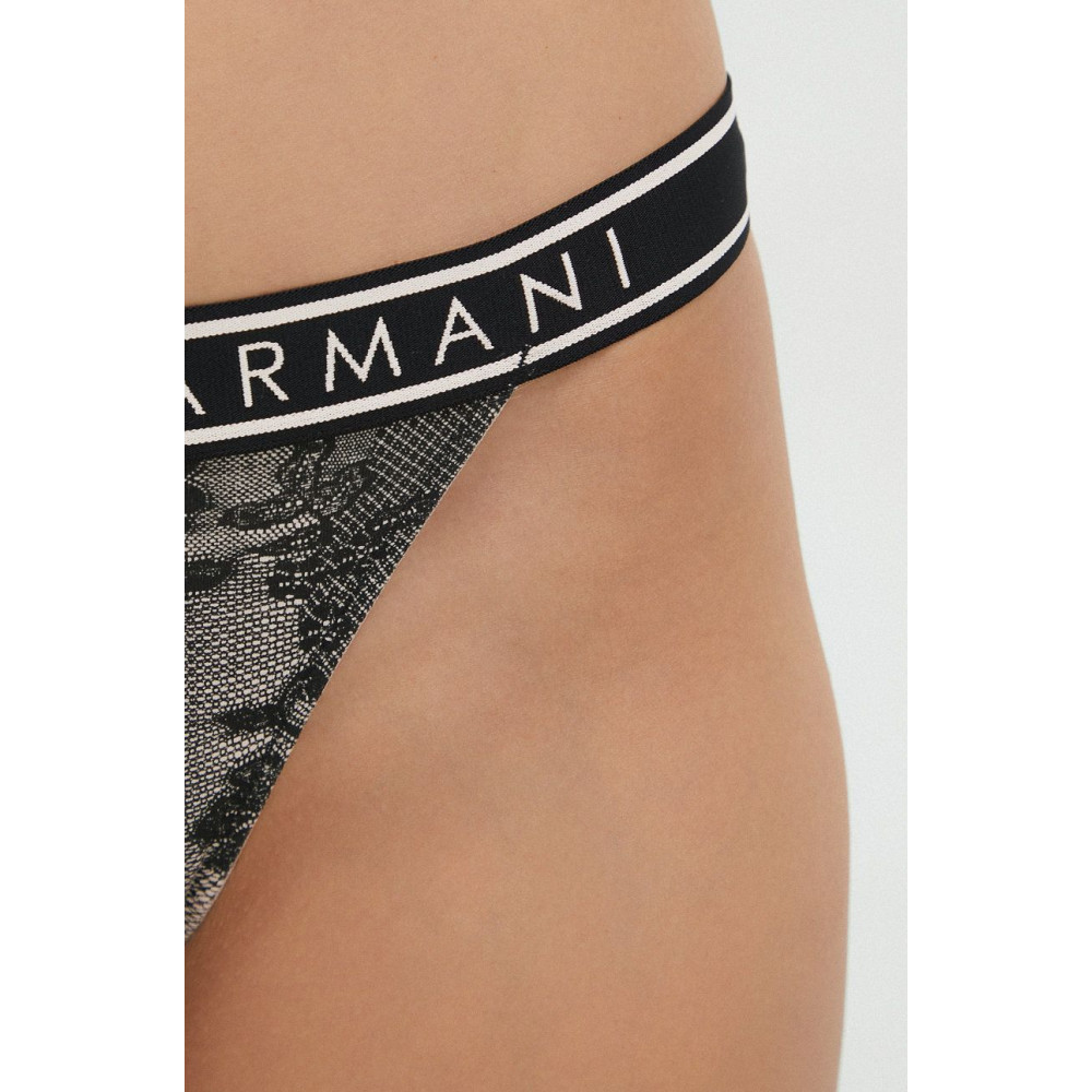 Emporio Armani String 2 pack Set 1645222F219 - print lace - black