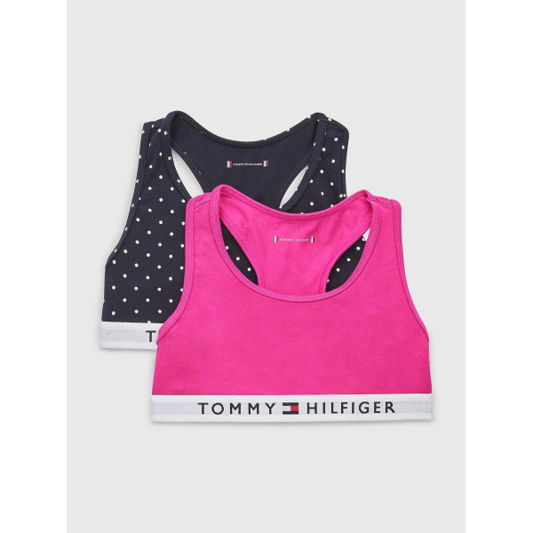 Tommy Hilfiger Σετ 2 μπουστάκια σταμπωτά UG0UG00368 - μπλε πουα - φούξια