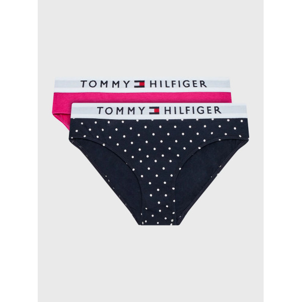 Tommy Hilfiger Σετ 2 βρακάκια σταμπωτά UG0UG00370 - μπλε πουά - φούξια