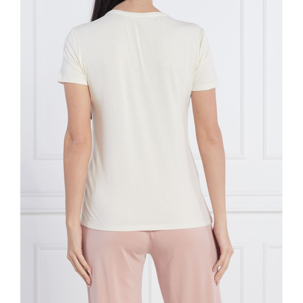 Emporio Armani T-shirt Glitter Effect 1642722F225 - off white