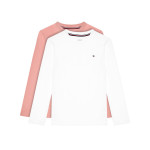 Tommy Hilfiger Σετ 2 μπλουζάκια μακρύ μανίκι UG0UG00264 - Ροζέ - Λευκό