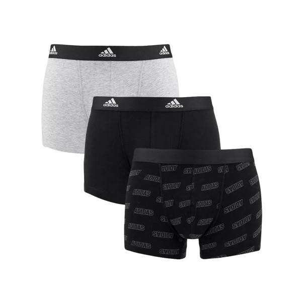 adidas Boxer 3 pack Active Flex Cotton 4A1M02 - black-grey-logo