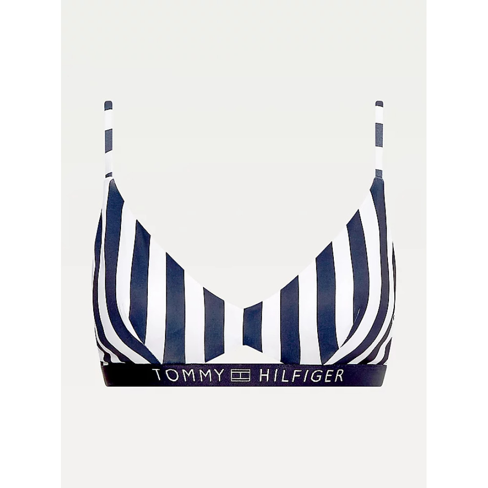 Tommy Hilfiger Μαγιό Bralette PR Stripe UW0UW02714 - Core Solid Logo Wb Stripe