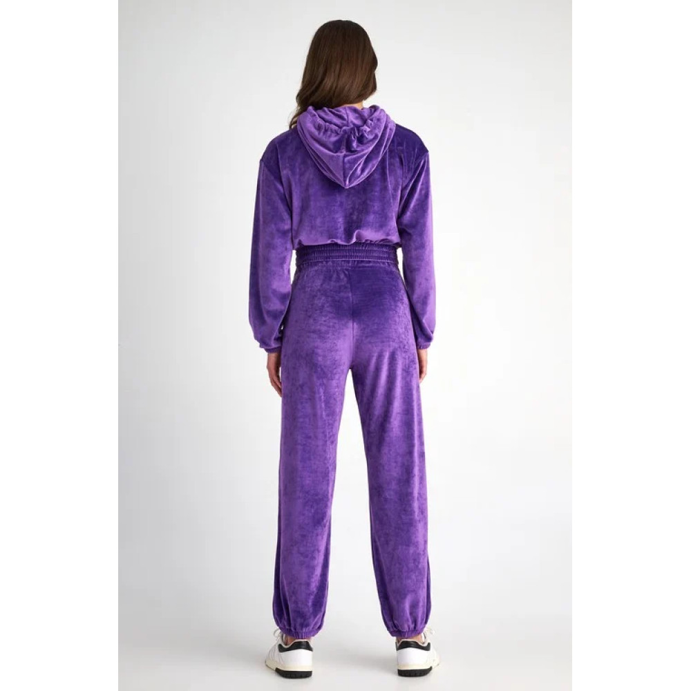 Sugarfree Παντελόνι με λάστιχο Super Soft Velour 23811057 - dark violet