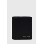 Calvin klein Πορτοφόλι Δερμάτινο Duo Stitch 6CC With Coin K50K510324 - Ck Black