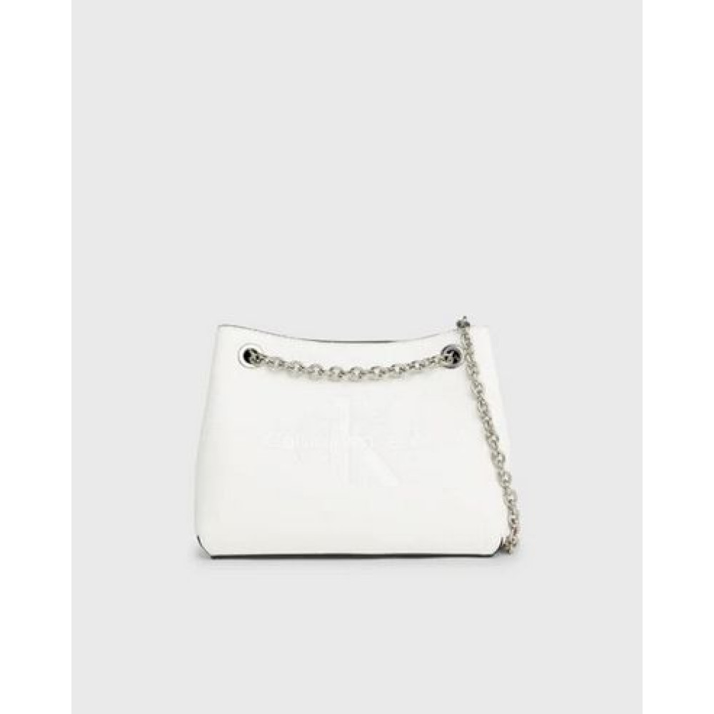 Calvin klein Shoulder Bag K60K607831 - White-Silver Logo