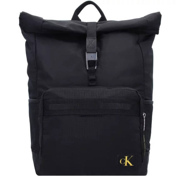 Calvin klein Backpack 40 Mix Material Roll K50K508876 - Black