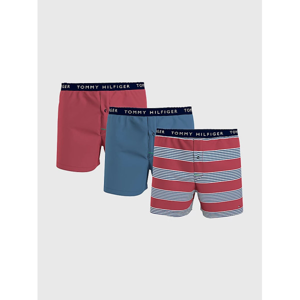 Tommy Hilfiger 3pack Woven Boxer Print UM0UM02414 - Frosted Cran-Colorado-Vary
