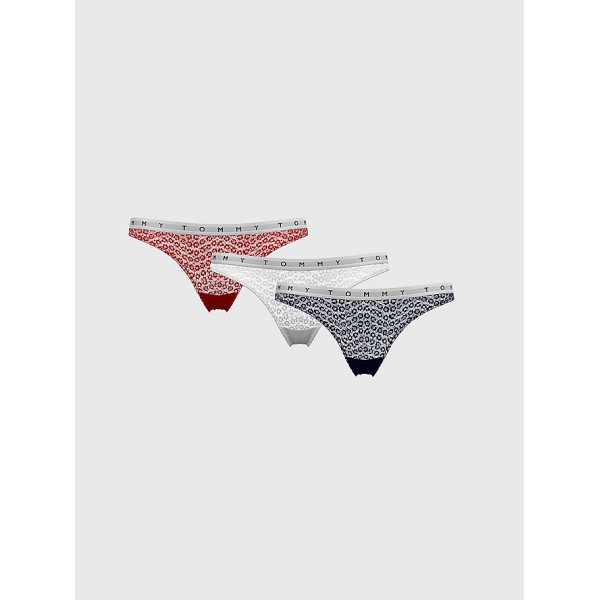 Tommy Hilfiger String 3pack Lace Edition UW0UW02524 - Desert Sky-White-Primary Red