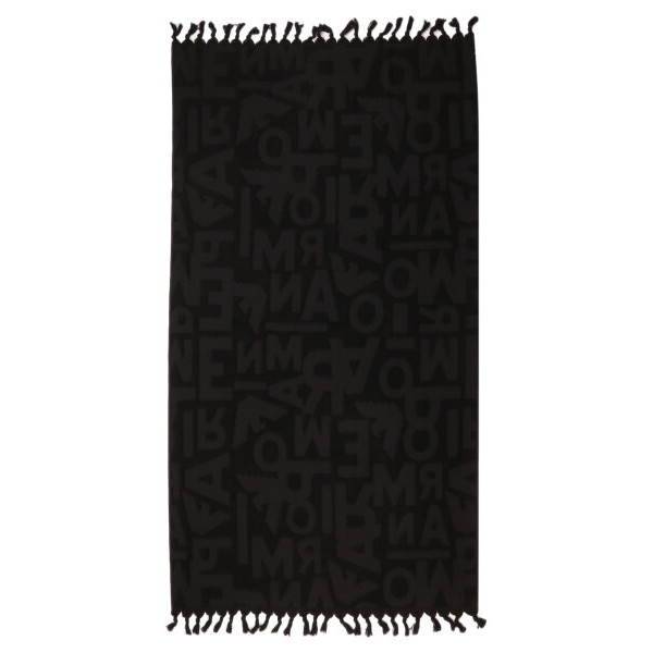 Emporio Armani Πετσέτα ανάγλυφο Logo 100x170 cm 2317623R452 - black lettering