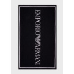 Emporio Armani Πετσέτα παραλίας Logo 100x170 cm 2317723R451 - black