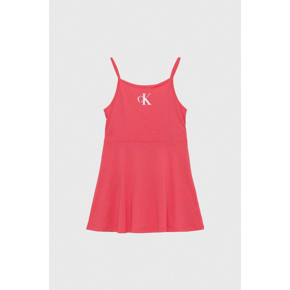 Calvin klein Φόρεμα με τιράντα κοντό KY0KY00047 - Ροζ έντονο