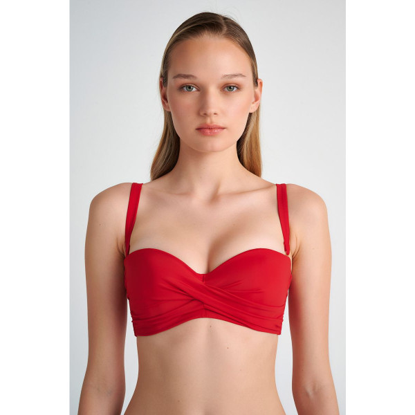 Sugarfree Bikini strapless cup D Basic 20801000D - red