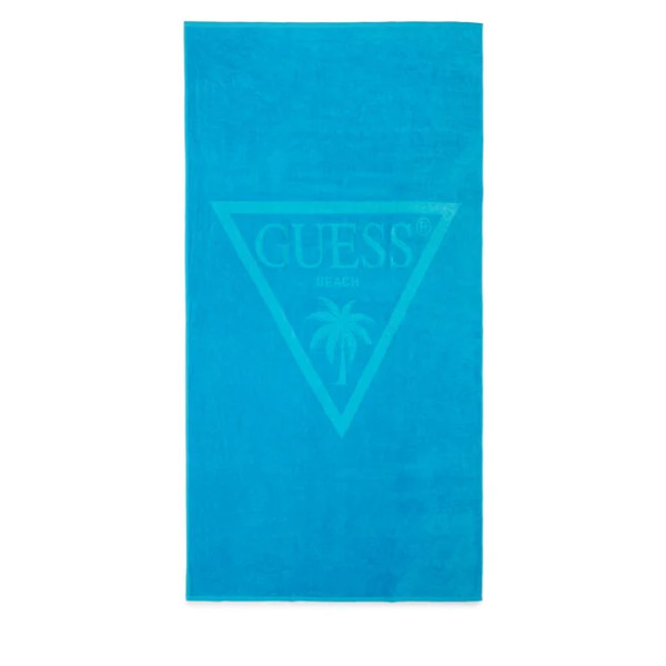 Guess Πετσέτα Παραλίας βελουτέ Triangle 180x100 cm E4GZ03SG00L - light blue