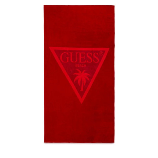 Guess Πετσέτα Παραλίας βελουτέ Triangle 180x100 cm E4GZ03SG00L - dark red