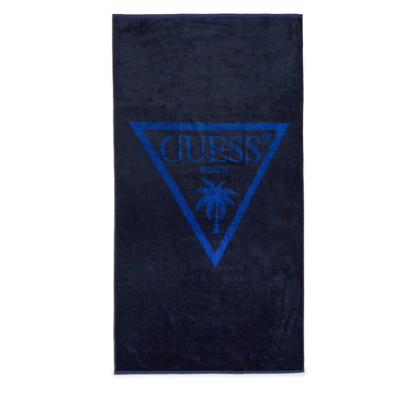 Guess Πετσέτα Παραλίας βελουτέ Triangle 180x100 cm E4GZ03SG00L - dark blue