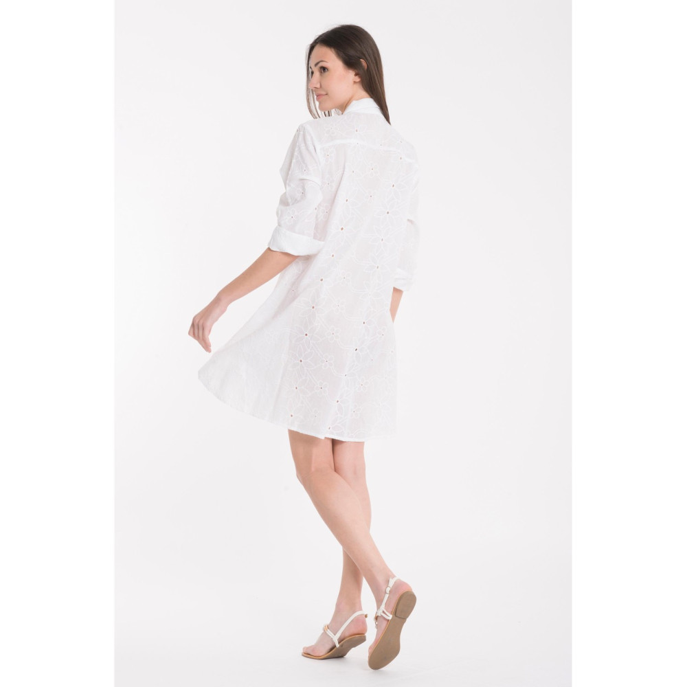 David Romina 3-4 Shirt Dress DB22-004 - white