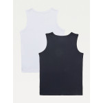 Tommy Hilfiger Σετ 2 μπλουζάκια τιράντα φαρδύ UB0UB00405 - λευκό-σκούρο μπλε