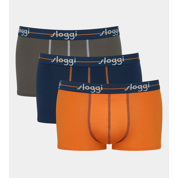 Sloggi Men Start Hipster C3P Box 10207045 - khaki-blue-orange
