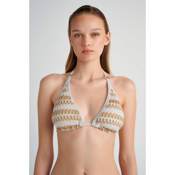 Sugarfree Bikini triangle knitting 24801281 - silver