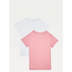 Tommy Hilfiger Σετ 2 μπλουζάκια κοντομ βασικά UG0UG00307 - ροζ-λευκό