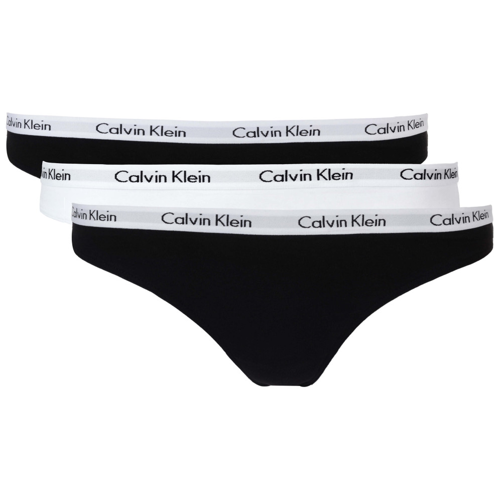 Calvin Klein Thong 3pk Women's Tanga (Pack of 3), Black (Black 001) :  : Fashion