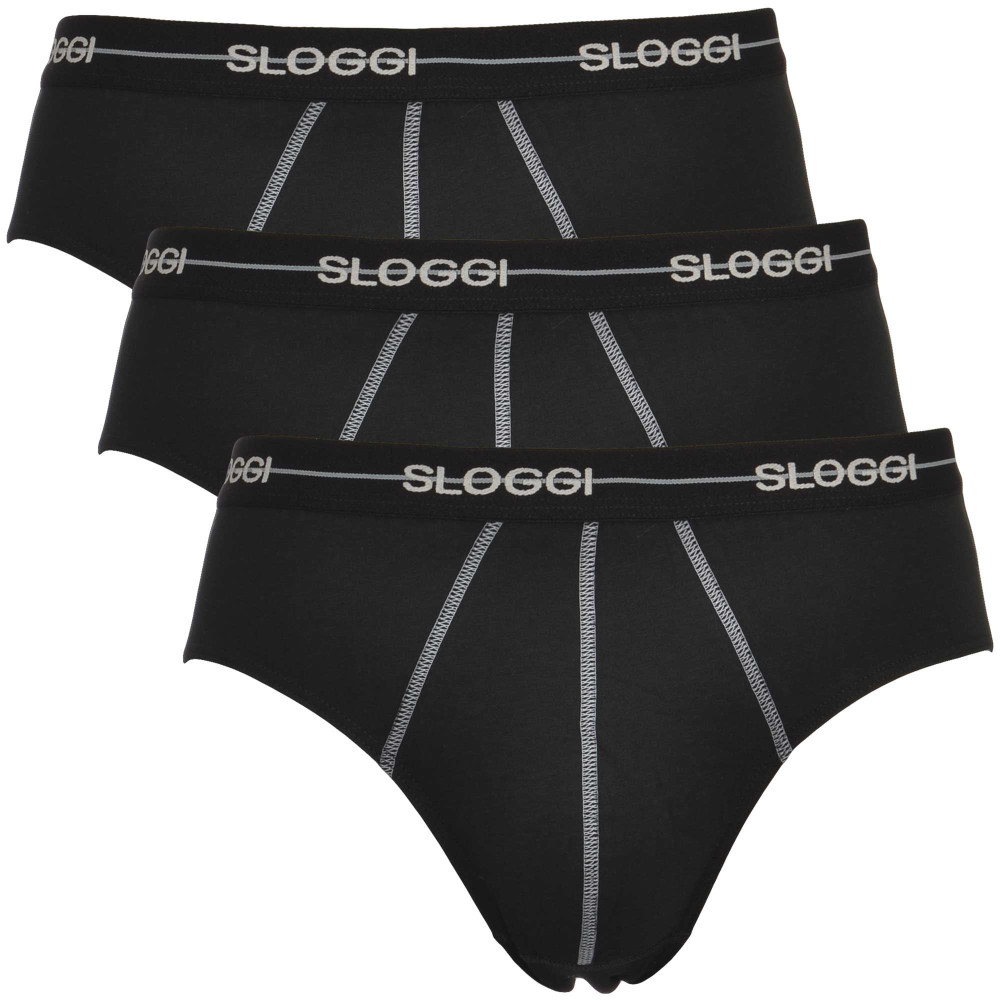 Sloggi Men Start Midi C3P Box 10207040 - μαύρο
