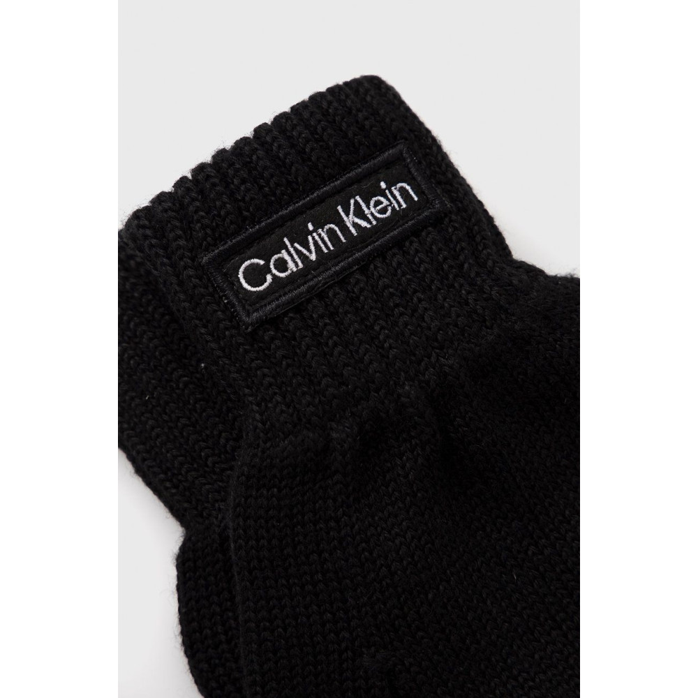 Calvin klein Γάντια Felt Patch Knitted K50K507424 - Ck Black