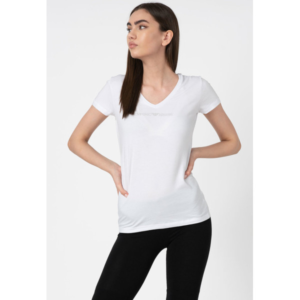Emporio Armani T-shirt SS V neck 164407CC318 - λευκό