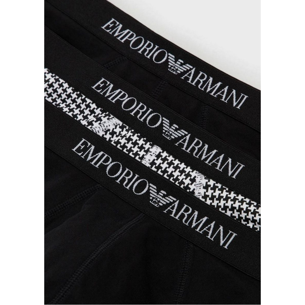 Emporio Armani Slip 3 pack Cotton 1116241A722 - black-pr white-black