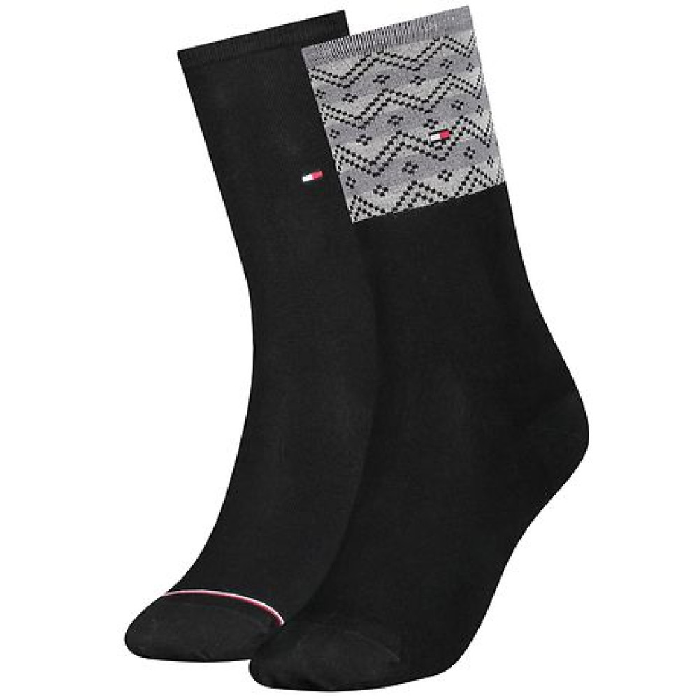 Tommy Hilfiger Κάλτσες Seasonal Tencel 2p 701210523 - black
