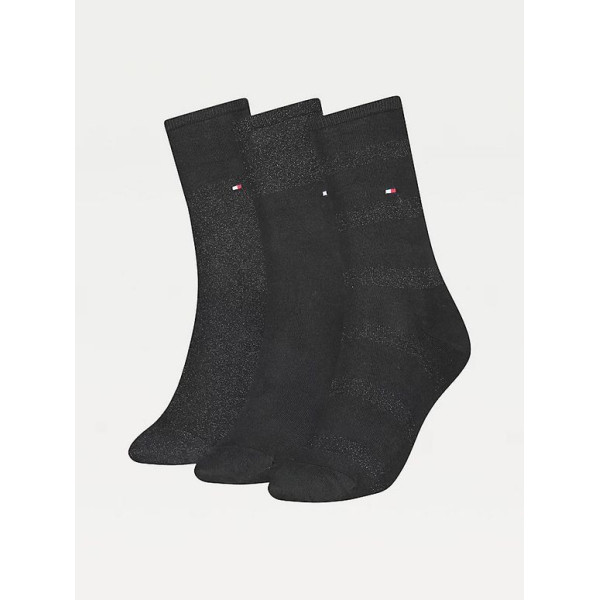 Tommy Hilfiger Κάλτσες 3pack Sparkle Giftbox 701210532 - black