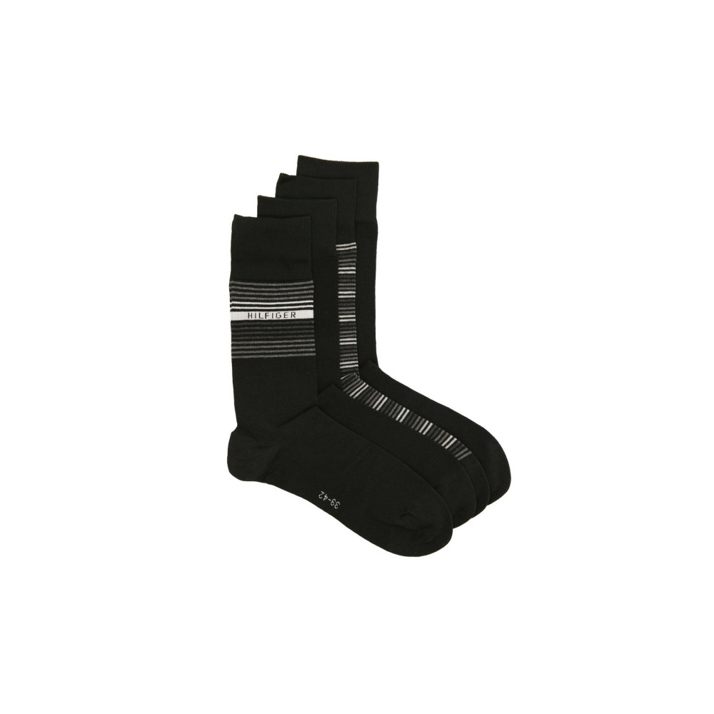 Tommy Hilfiger Κάλτσες 4p Tin Giftbox Stripe 701210548 - black