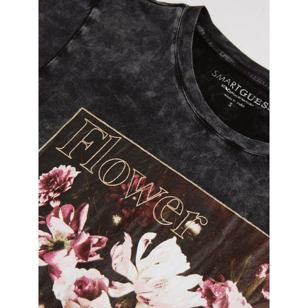 Guess T-shirt SS Flower Alamode Easy W1BI26K9RV0 - washed black