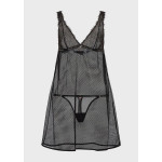 Emporio Armani Baby Doll and String Set Lace 1646052F207 - black