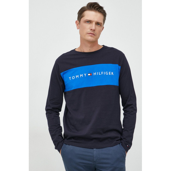 Tommy Hilfiger T-shirt LS Logo Flag UM0UM01906 - Kettle Blue