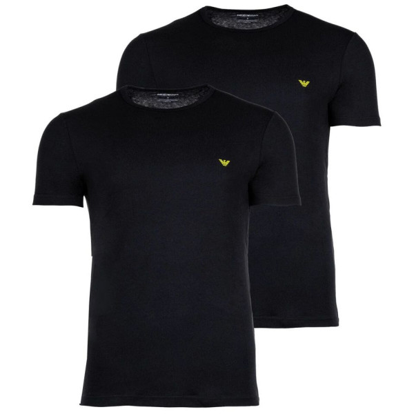 Emporio Armani T-shirt 2 pack 1112673F722 - black-black