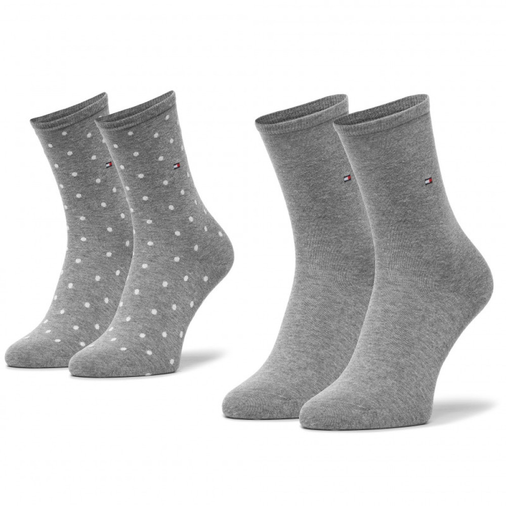 Tommy Hilfiger Κάλτσες 2pack Dot 100001493 - grey melange