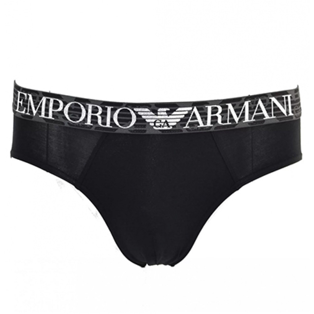 Emporio Armani Slip Superfine pima cotton 1115497P710 - μαύρο