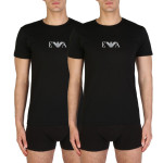 Emporio Armani 2 Pack Crew Neck T-shirt 111267CC715 - black-black