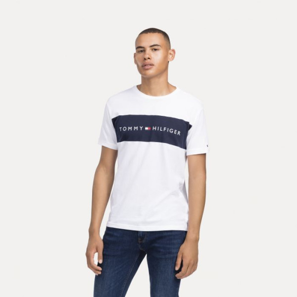 Tommy Hilfiger T-shirt Logo Flag UM0UM01170 - λευκό