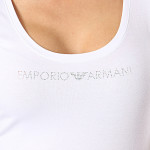Emporio Armani T-shirt U neck Strass 1633779P263 - λευκό