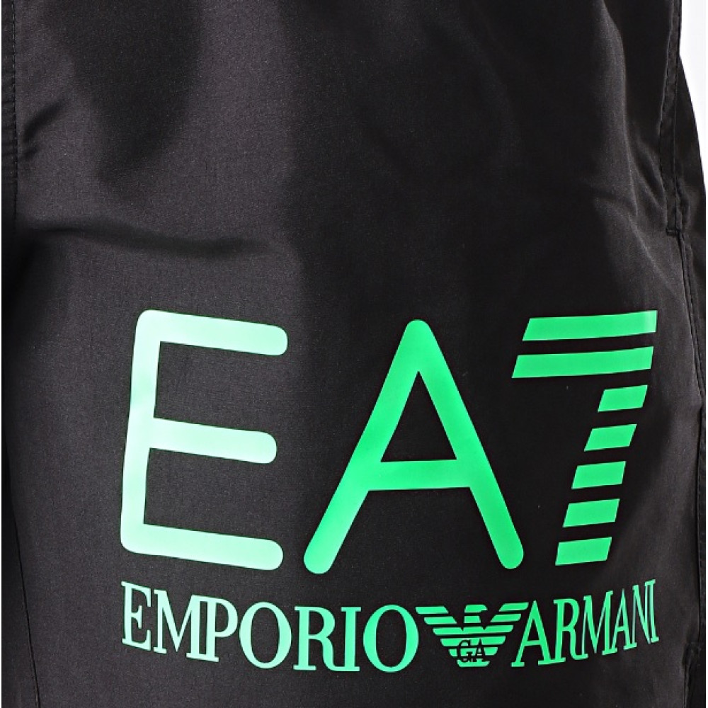 Emporio Armani Μαγιό Mid Logo Fluo 9020009P741 - μαύρο